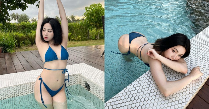 【WPT扑克】正妹熱蠟除毛師「葆葆」比基尼玩水好犯規！「雪白蜜桃」浮出水面啦！