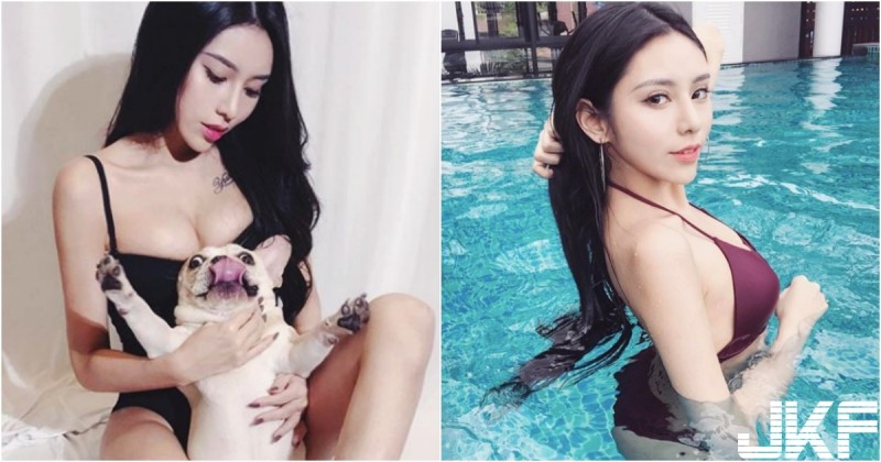 【WPT扑克】狗年好幸福！「爆乳正妹」身材太火辣！狗躺上去被「渾圓美乳」嚇到臉歪啊～