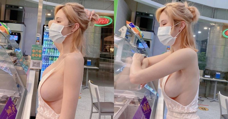 【WPT扑克】Subway驚見「白皙巨乳正妹」排隊！中空洋裝挺「雪白雙球」飄散陣陣奶香！