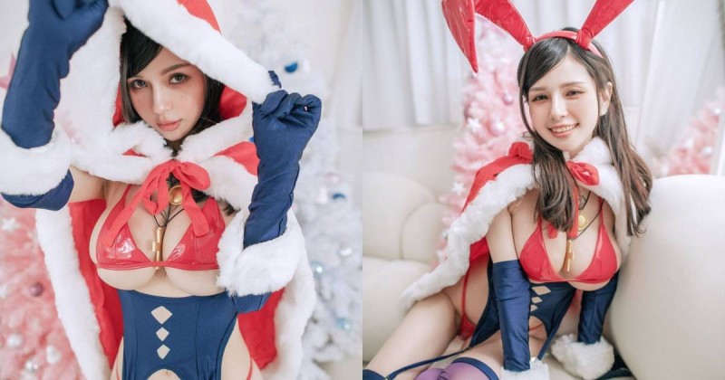 【WPT扑克】混血辣模「古榕榕」化身爆乳小魔女，超嗆辣「聖誕裝扮」讓人眼睛快掉出來！