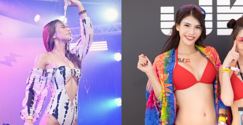 【WPT扑克】正妹主持人「菁菁Jillian」舞台上狂野濕身畫面超性感！