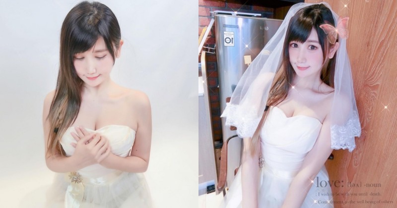 【WPT扑克】好兇猛的「爆乳新娘」！臉蛋甜美的電玩coser「四月桐寶寶」 婚紗造型網友好想娶！