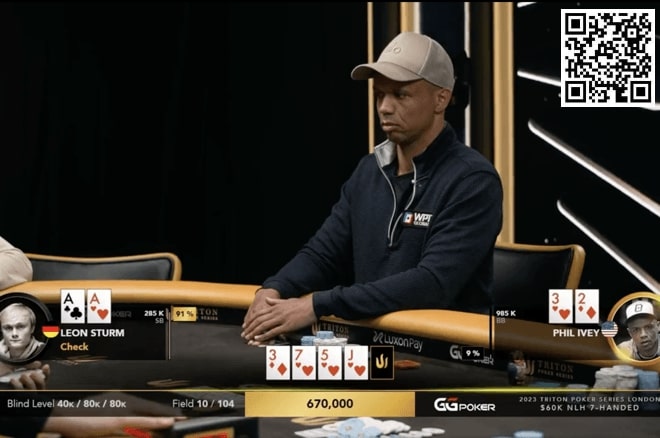 【WPT扑克】Phil Ivey用杂色23击败AA，淘汰2023WSOP金手链得主