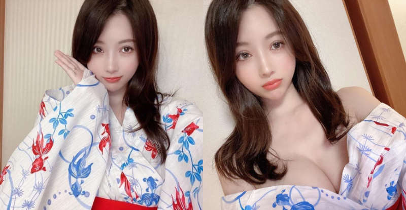 【WPT扑克】來泡牛奶浴！「胡綺Chichy Hu」換日式浴衣超萌甜，香肩一曬「雪乳跟著蹦出來」！