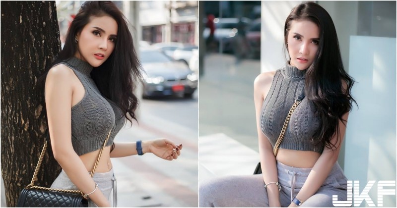 【WPT扑克】超注目！路上遇到「背心大奶妹」！超邪惡斜揹帶「分開奶海」畫面好兇！