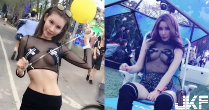 【WPT扑克】好狂！「超圓乳辣妹」出遊都這樣穿，透視薄紗底下「又挺又翹」，挑戰警察杯杯極限啦！