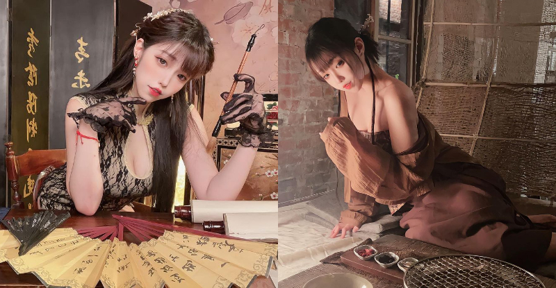 【WPT扑克】性感旗袍妹「米亞亞」漫出古色女人香，「爆乳書寫」勾引寵幸！