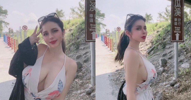 【WPT扑克】木瓜姐姐遊木瓜溪！「Mandi香菱」深V小洋裝攜帶兇猛白木瓜，踏青畫面好吸睛！