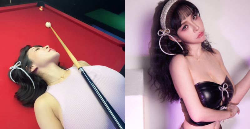 【WPT扑克】又不穿內衣！巨乳壽星「香菱」邀約打撞球，「人肉撐竿架」一推就進洞！