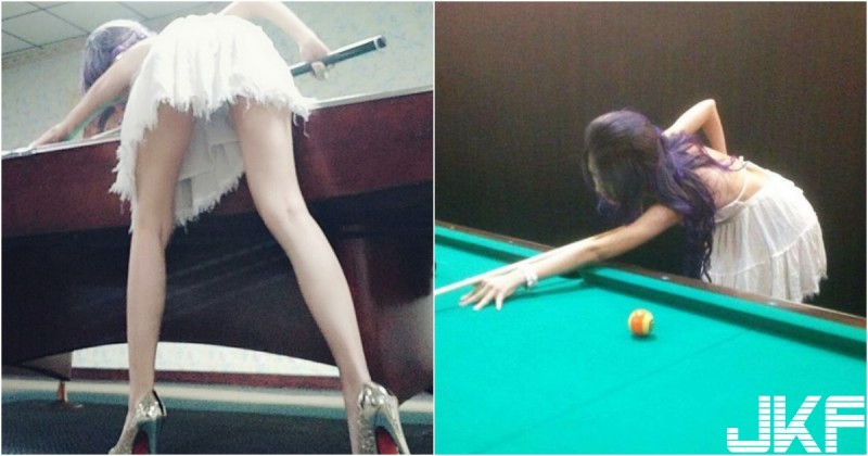 【WPT扑克】撞球間驚見「白皙長腿正妹」！超短裙下「美腿畢露」！誰還能專心打球啊！