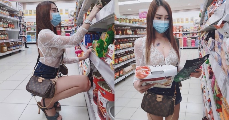 【WPT扑克】超市捕獲野生「口罩美乳妹」！窈窕身段太吸引人，她要什麼都想幫她買單！