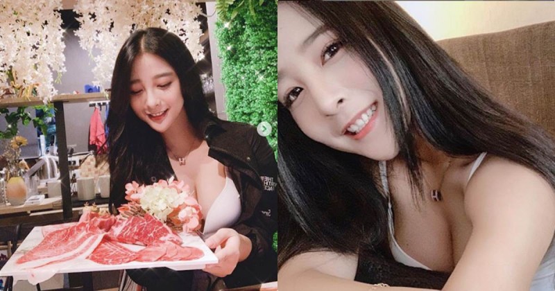 【WPT扑克】有氧女孩吃燒肉時「放送深溝」，爆乳好身材比食物還誘人！