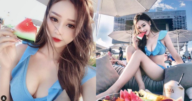 【WPT扑克】好甜！正妹Suki「露水滴奶吃西瓜」，「甜度爆表」美腿好消暑！