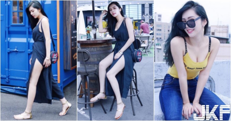 【WPT扑克】路邊出沒「長腿正妹」！性感高衩大秀白皙美腿！不愧是優質「長榮空姐」啊…