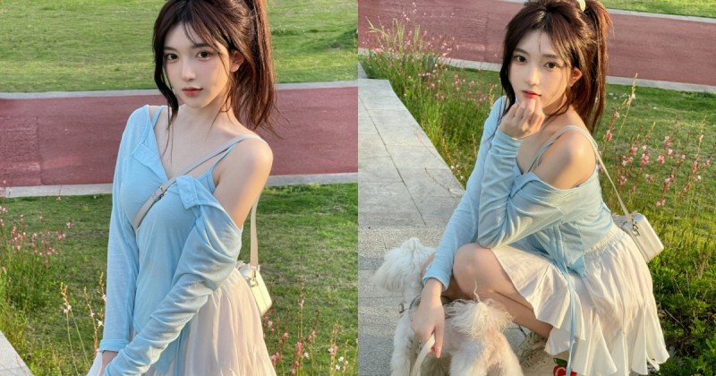 【WPT扑克】公園散步的「性感22歲正妹」，「背帶的位置」好引人遐想！