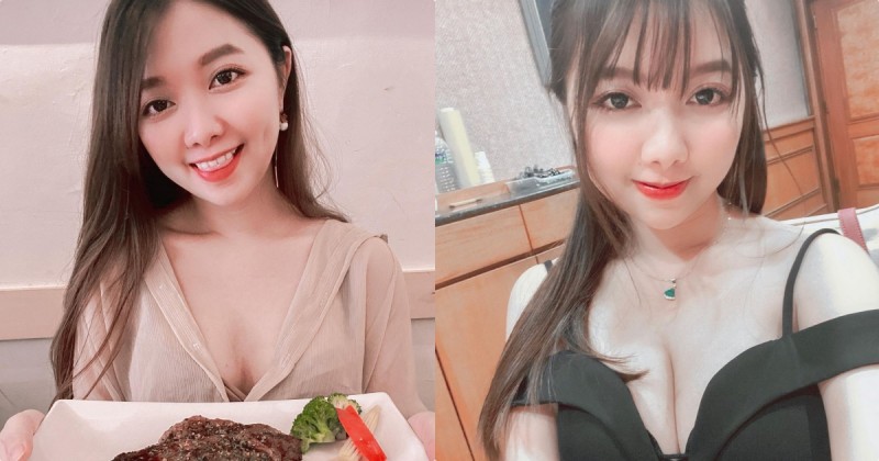 【WPT扑克】E奶火辣吃貨正妹「沛沛豬」，餐廳用餐「性感事業線」蹦出了！