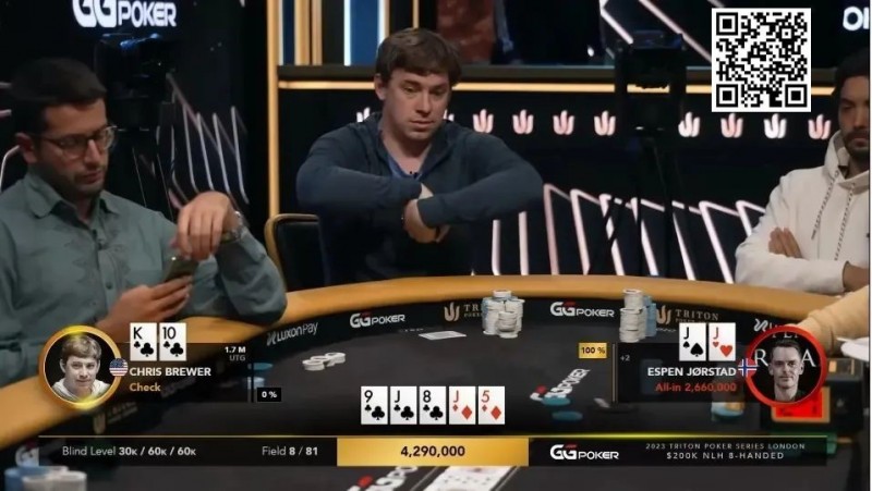 【WPT扑克】牌局分析 | Chris Brewer展现职业选手的神级弃牌