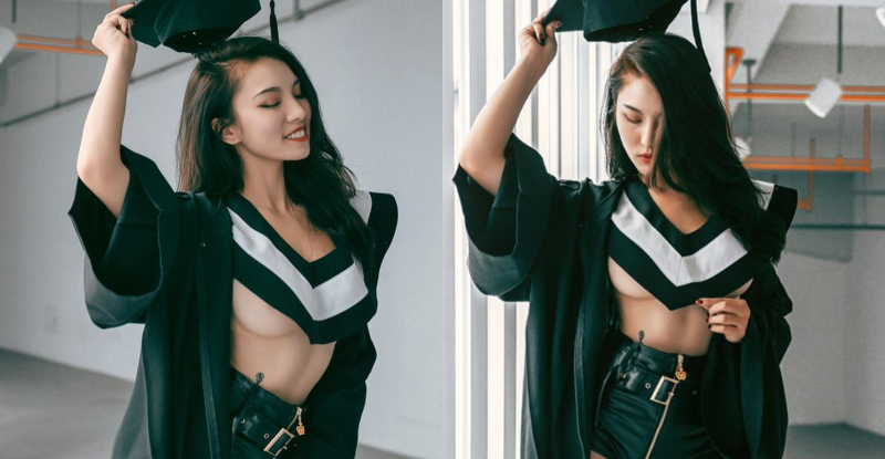 【WPT扑克】太兇不給畢業！高雄女大生「Effi」學士服下垂掛彈嫩南半球，教授真後悔沒當了她！