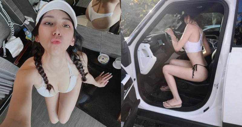 【WPT扑克】極簡穿搭！「比基尼辣妹」開車穿丁字褲，「細腰翹臀」看光光！