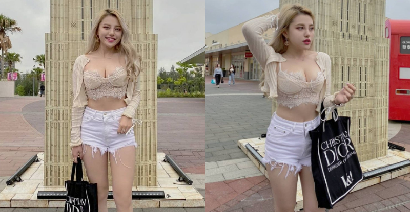 【WPT扑克】兇爆！「子婷Tiffany」低胸蕾絲逛Outlet，「壯美海溝」免費賞司機超想包回家！