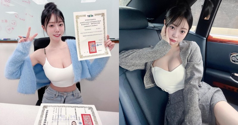 【WPT扑克】正妹健康管理師「可禹」雪白美乳呼之欲出，果然很注重「養分吸收」！