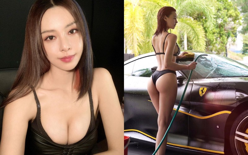 【WPT扑克】爆乳翹臀健身女神「李元玲」比基尼濕身性感洗車　渾圓翹臀「緊卡蜜桃溝」曲線超誘惑