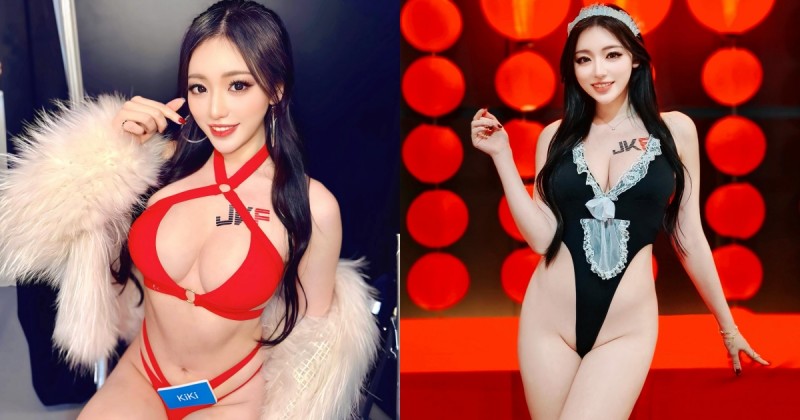 【WPT扑克】辣到犯規！氣質小女僕「謝立琪 Kiki」超高衩，辣秀大面積「雪白胴體」！