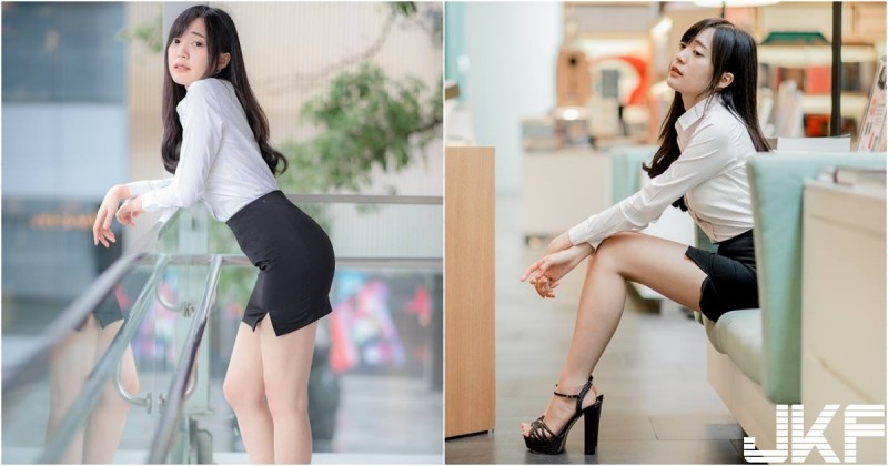 【WPT扑克】前凸後翹「正妹ＯＬ」午休偷跑，制服窄裙「曲線畢露」路人都看傻