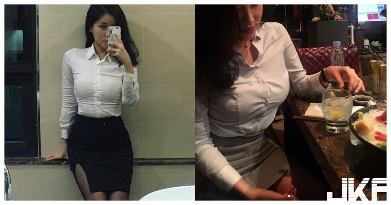 【WPT扑克】公司女pm都這樣上班！渾圓巨乳「襯衫緊到爆」，黑絲窄裙根本無法好好工作啦！