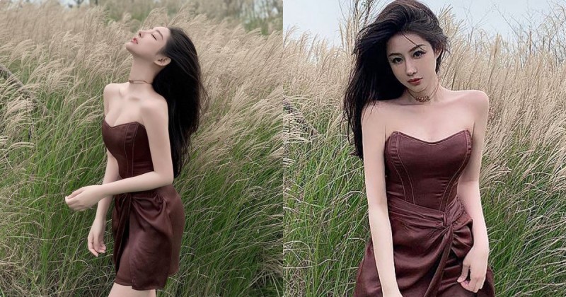 【WPT扑克】穿低胸裝賞芒草的「超性感辣妹」，私下好愛PO「火辣美腿照」！