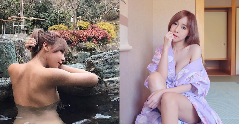 【WPT扑克】「巨乳正妹」野外露天風呂池大膽裸背　衣衫不整兩顆白嫩乳球差點掉出！