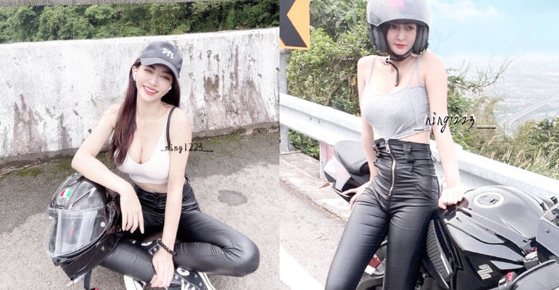 【WPT扑克】北宜公路驚見「兇猛車燈」，性感重機妹狂掏「比臉還長事業線」超震撼！