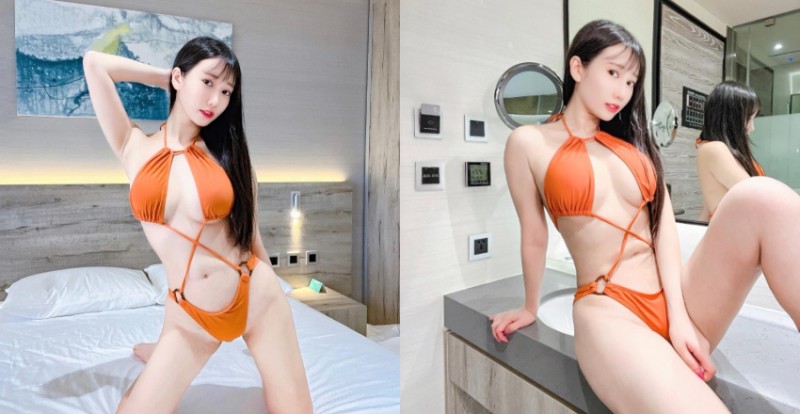 【WPT扑克】童顏巨乳女神「Yvie又又」曬連身泳裝照　中路大開罩不住奶球