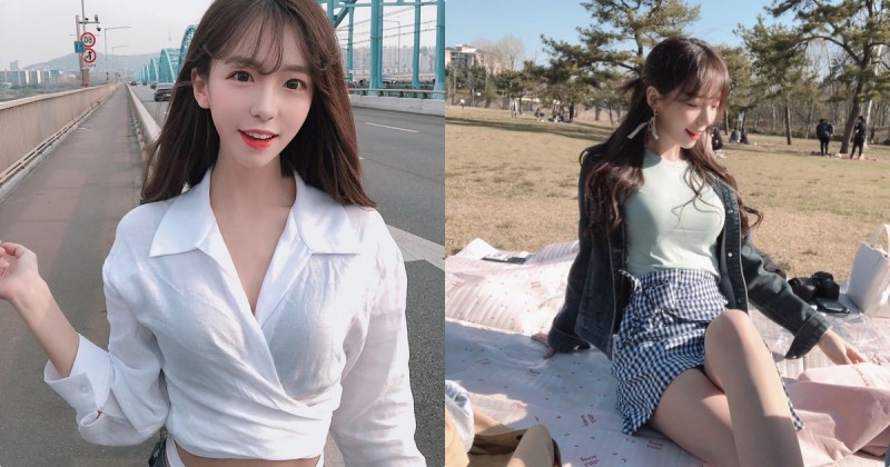 【WPT扑克】甜美正妹「野餐豐滿視角」好驚人，露出「細長辣腿」讓路人都驚艷了！