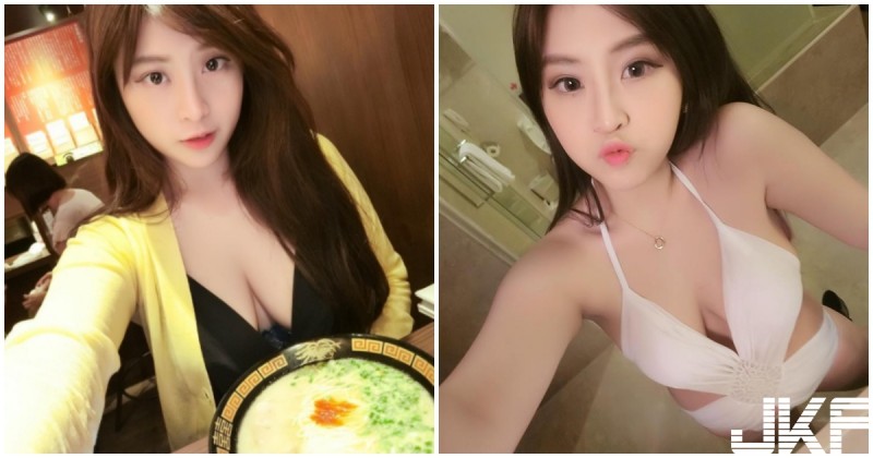 【WPT扑克】正妹爆乳吃一蘭拉麵，「W型深溝」好養眼，把客人都迷倒了！