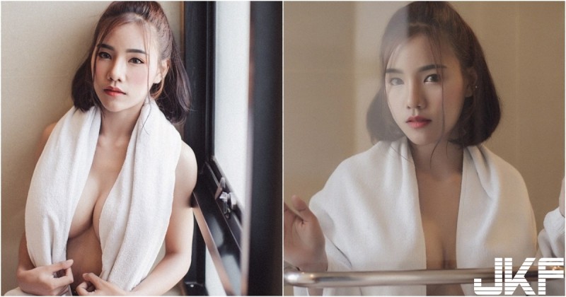 【WPT扑克】短髮妹子「毛巾遮奶」！渾圓兩球若隱若現好刺激，雪白巨乳沒在客氣呀！