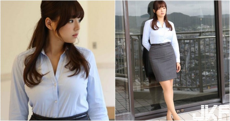 【WPT扑克】童顏正妹女同事「篠崎愛」上班好讓人分心，襯衫包好包滿但是鼓鼓的～