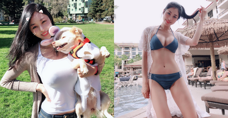 【WPT扑克】性感正妹美乳「猖狂溢出」比基尼！渾圓奶球當肉墊　狗狗躺的很舒服！