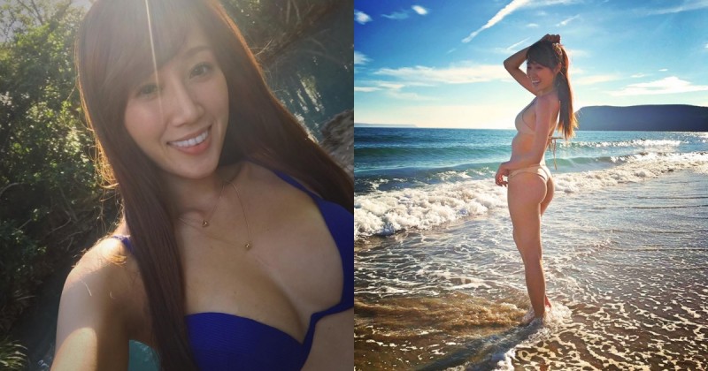 【WPT扑克】火辣女舞者「Kimberly泡泡」小麥肌性感健康超美派，沙灘玩水展現「蜜糖色美尻」的威力