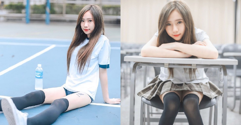 【WPT扑克】甜美學妹「陳之心」趴桌畫面惹人愛，裙底春光若隱若現太養眼