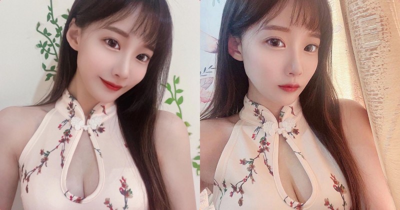 【WPT扑克】可愛正妹「小皮」旗袍裝酥胸外露，「超甜顏值」讓人瞬間心動！