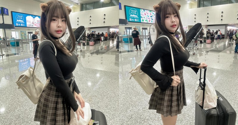【WPT扑克】機場驚見「巨乳短裙正妹」！超萌童顏配魔鬼身材有夠吸睛！