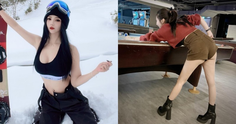 【WPT扑克】149cm嬌小正妹「陳希」打撞球，兩顆渾圓小白球意外掉出！