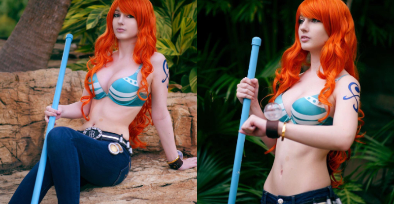 【WPT扑克】洋氣娜美！正妹Coser角色扮演道具很專業　二次元身材爆乳纖腰真實還原