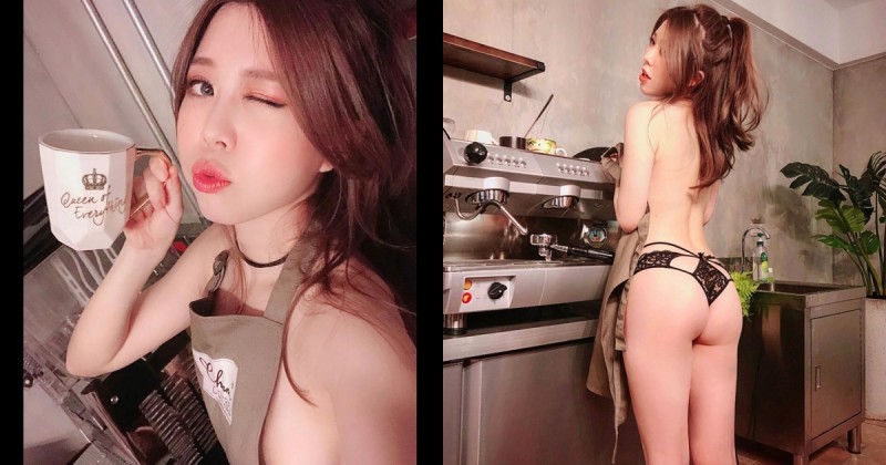 【WPT扑克】深夜咖啡乳量double！「紗那醬」裸體圍裙泡咖啡，絕美的「蜜桃翹臀」讓人食慾大開！