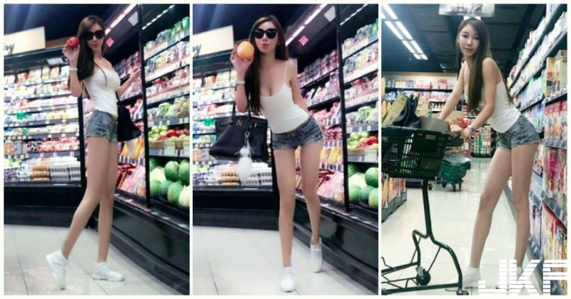 【WPT扑克】大賣場驚見「逆天長腿妹」白嫩美乳有夠豪放！超誘人「魔鬼身材」讓網友好興奮啊…