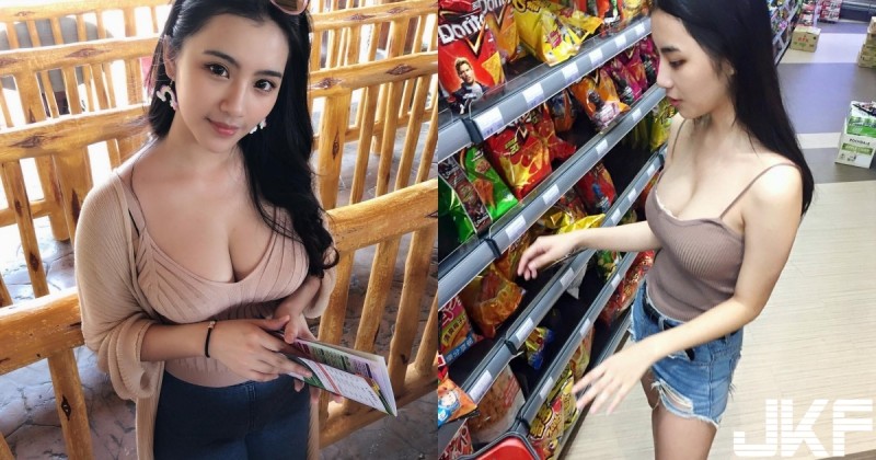 【WPT扑克】背心直接被撐壞！台北捕獲「巨乳護理師」逛街，胸部真的太大衣服都變形啦！