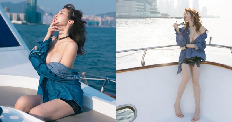 【WPT扑克】維多利亞港大膽露胸球！辛尤里解開鈕扣挺「G杯豪乳」曬日光浴