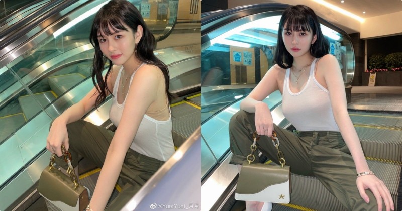 【WPT扑克】邱淑珍女兒「沈月」電梯辣照正翻，穿白色小背心的胸型太火辣！