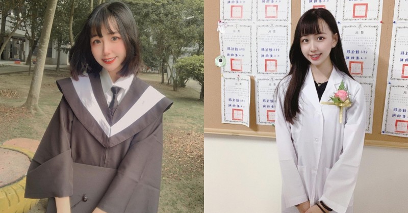 【WPT扑克】最美畢業生！醫護專科正妹「鹿媗」學士照好甜美，穿上白袍氣質滿分！